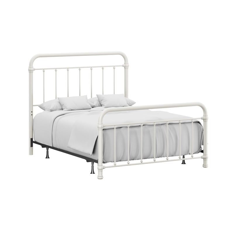 Hillsdale Kirkland Full Metal Spindle Panel Bed in White