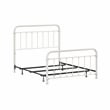Hillsdale Kirkland Queen Metal Spindle Panel Bed in White