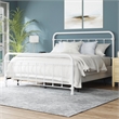 Hillsdale Kirkland Metal King Round Spindle Bed in Soft White