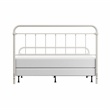 Hillsdale Kirkland Metal King Round Spindle Bed in Soft White