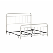 Hillsdale Kirkland Metal King Round Spindle Bed in Soft White
