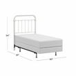 Hillsdale Kirkland Twin Metal Spindle Panel Headboard with Frame in White