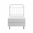 Hillsdale Kirkland Twin Metal Spindle Panel Headboard with Frame in White