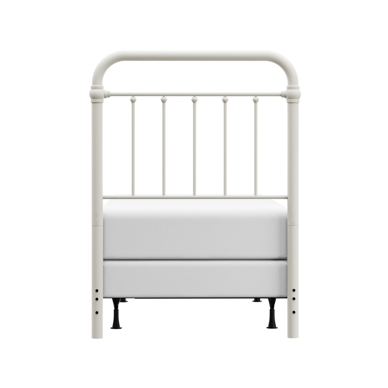 Hillsdale Kirkland Twin Metal Spindle Panel Headboard with Frame in White
