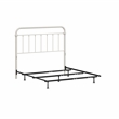 Hillsdale Kirkland Metal Full/Queen Round Spindle Headboard w/Frame - Soft White