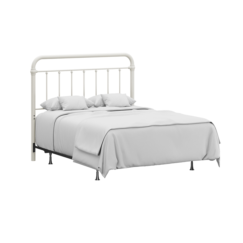 Hillsdale Kirkland Metal Full/Queen Round Spindle Headboard w/Frame - Soft White