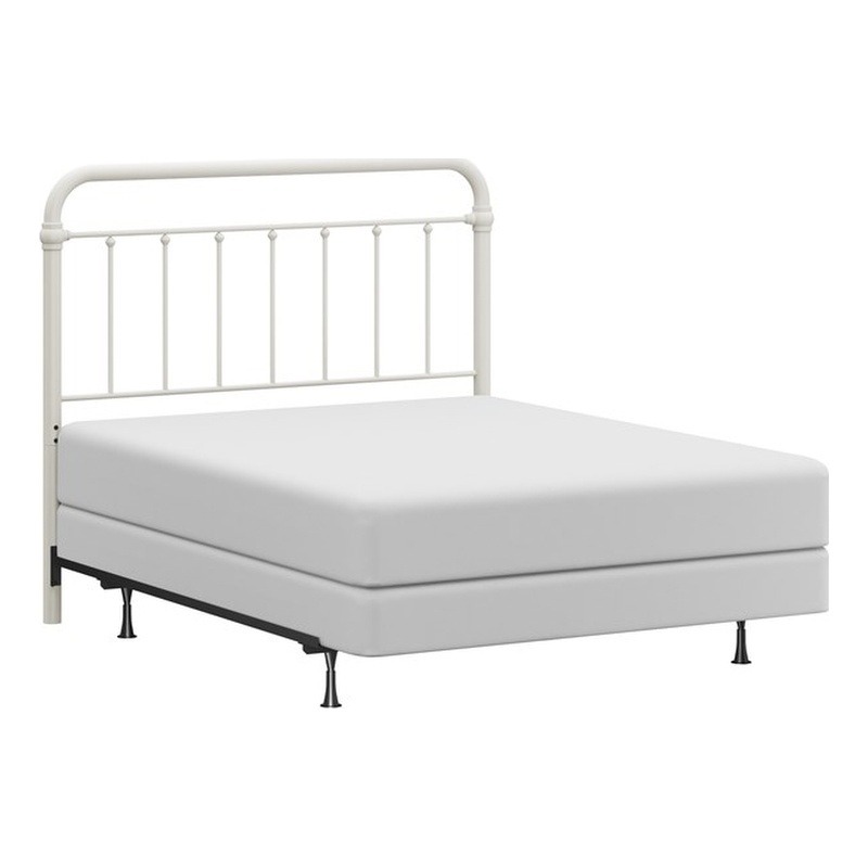 Hillsdale Kirkland Metal Full/Queen Round Spindle Headboard w/Frame - Soft White