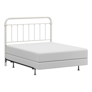 Hillsdale Kirkland Metal Full/Queen Round Spindle Headboard w/Frame - Soft White