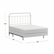 Hillsdale Kirkland Metal Full/Queen Round Spindle Headboard w/Frame - Soft White