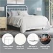 Hillsdale Kirkland Metal Full/Queen Round Spindle Headboard w/Frame - Soft White