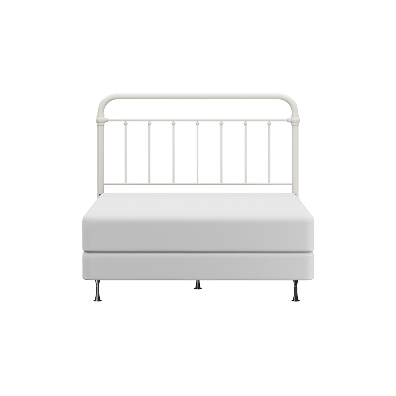 Hillsdale Kirkland Metal Full/Queen Round Spindle Headboard w/Frame - Soft White