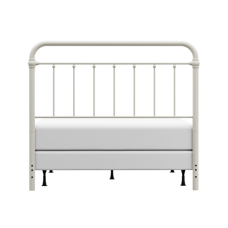 Hillsdale Kirkland Metal Full/Queen Round Spindle Headboard w/Frame - Soft White