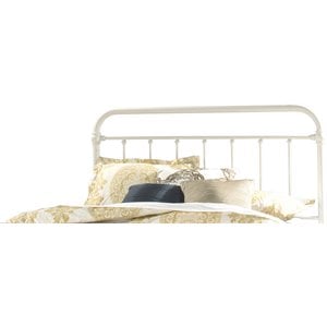 hillsdale kirkland metal full/queen round spindle headboard w/frame - soft white