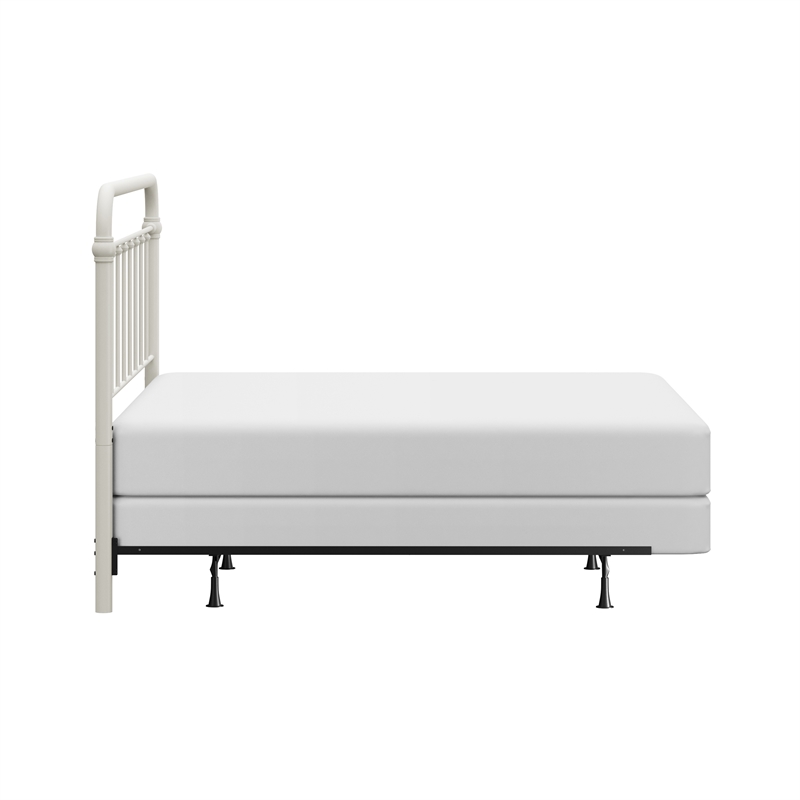 Hillsdale Kirkland King Metal Spindle Panel Headboard with Frame in White