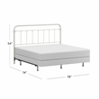 Hillsdale Kirkland King Metal Spindle Panel Headboard with Frame in White