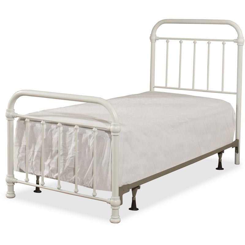 Hilale Kirkland Twin Metal Spindle Panel Bed In White 1799 330
