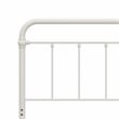 Hillsdale Kirkland Metal Full or Queen Round Spindle Headboard in Soft White