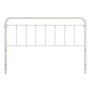 Hillsdale Kirkland King Metal Spindle Panel Headboard in White
