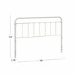 Hillsdale Kirkland King Metal Spindle Panel Headboard in White