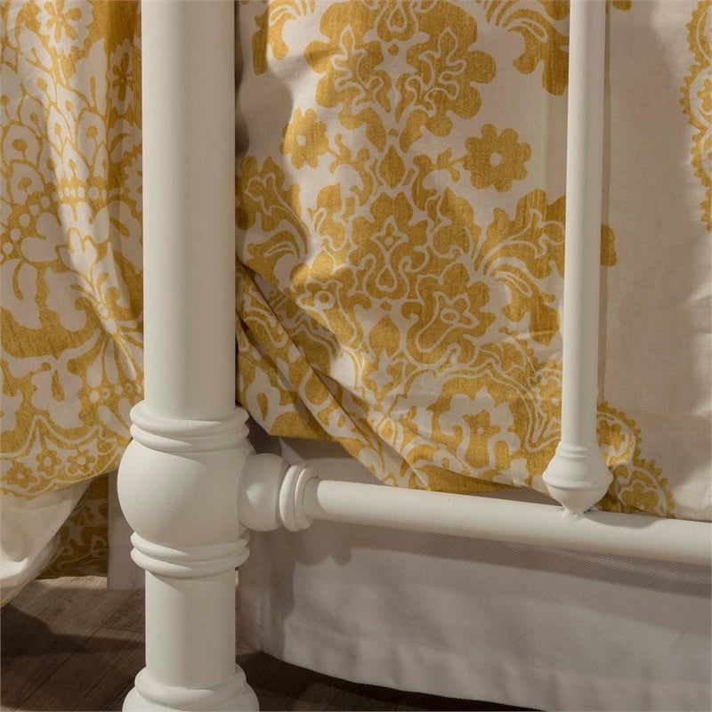 Hillsdale Kirkland Queen Metal Spindle Panel Bed in Dark Bronze