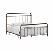 Hillsdale Kirkland King Metal Spindle Panel Bed in Dark Bronze