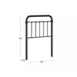 Hillsdale Kirkland Twin Metal Spindle Panel Headboard in Dark Bronze
