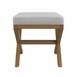 Hillsdale Furniture Somerset Backless Wood Vanity Stool Dark Driftwood Gray