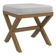 Hillsdale Furniture Somerset Backless Wood Vanity Stool Dark Driftwood Gray