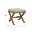 Hillsdale Furniture Somerset Backless Wood Vanity Stool Dark Driftwood Gray
