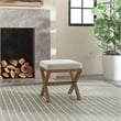 Hillsdale Furniture Somerset Backless Wood Vanity Stool Dark Driftwood Gray