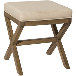 hillsdale somerset vanity stool in fog and driftwood