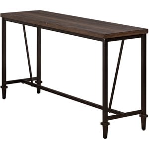 hillsdale trevino console table in distressed walnut