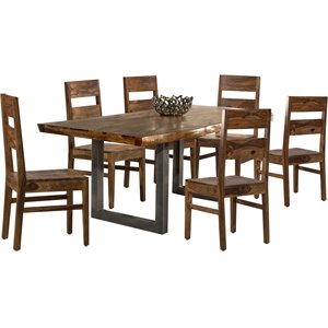 hillsdale emerson piece dining set in natural sheesham