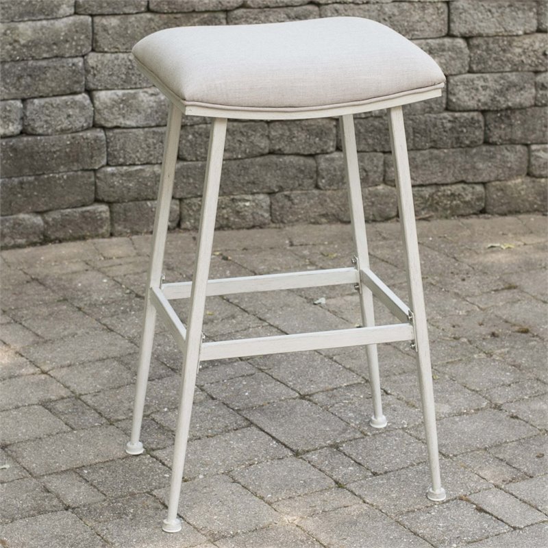 Hilale Indoor Outdoor Flynn 26 Bar Stool In Whitewash 6303 830 Hilale Indoor Outdoor Flynn 26