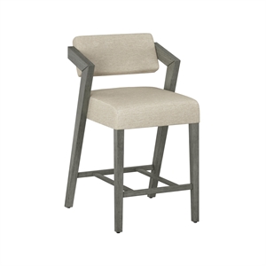 Hillsdale Snyder 26&quot Wood Contemporary Counter Stool in Gray