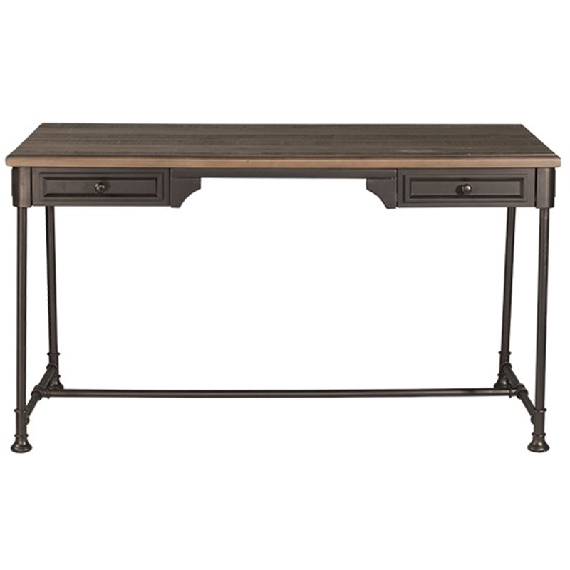 Hilale Casselberry Writing Desk In Distressed Walnut And Brown