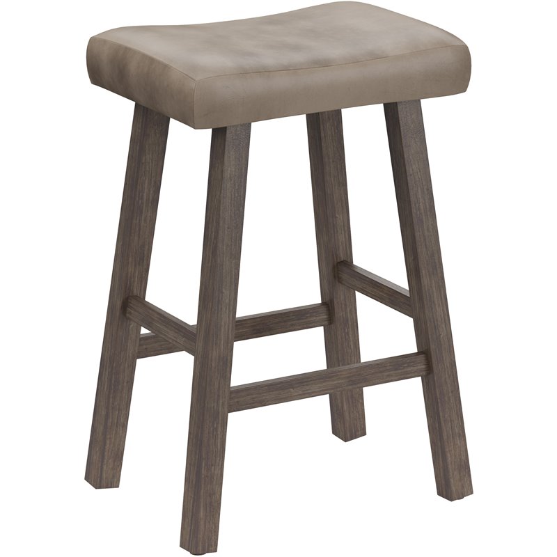 Faux Leather Counter Stool, Rustic Leather Bar Stools