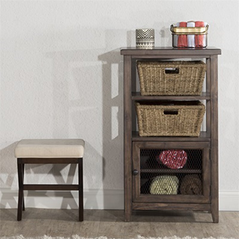 Hillsdale Tuscan Retreat Storage Rack With 2 Baskets In Mocha 4268 2020