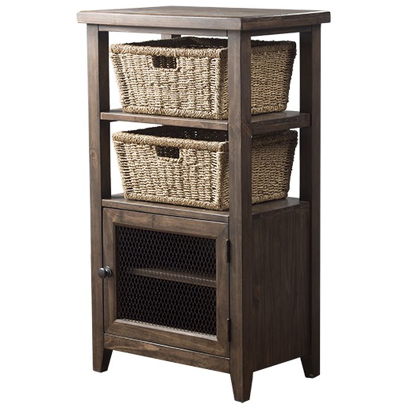 Hillsdale Tuscan Retreat Storage Rack With 2 Baskets In Mocha 4268 2020