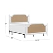 Melanie Bed - Queen - Metal Bed Rails Included
