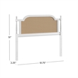 Hillsdale Melanie Coastal Wood and Cane Queen Headboard in White