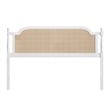 Hillsdale Melanie Coastal Wood and Cane King Headboard in White