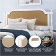 Hillsdale Melanie Coastal Wood and Cane King Headboard in White