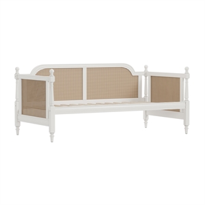 Hillsdale Furniture Melanie Wood and Cane Twin Daybed White