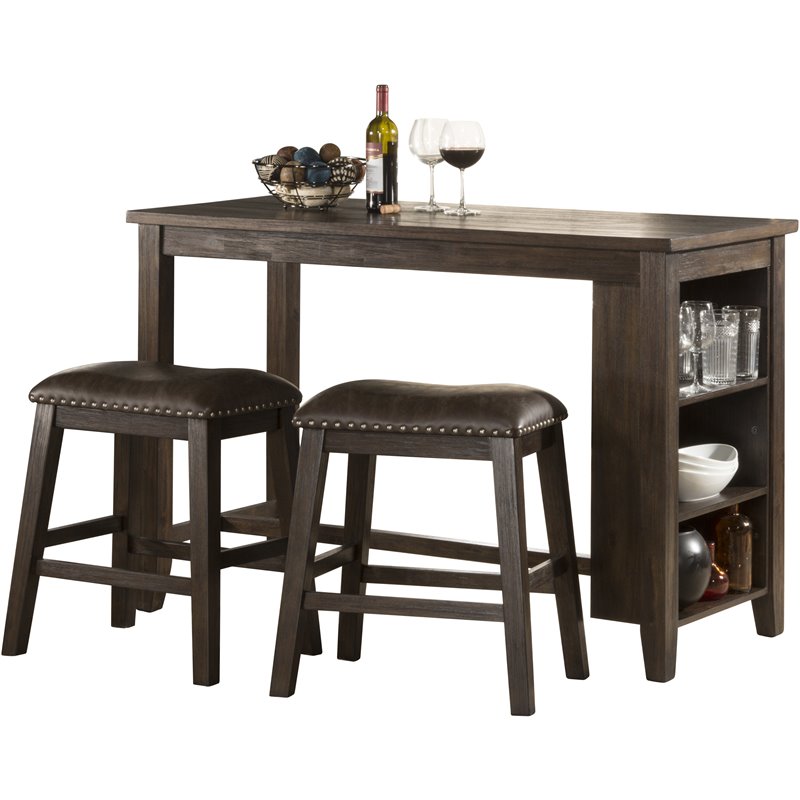 Spencer 3PC Counter Height Dining with Backless Counter Height Stools