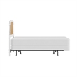 Hillsdale Melanie Coastal Wood and Cane Queen Headboard with Frame in White