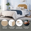 Hillsdale Melanie Coastal Wood and Cane Queen Headboard with Frame in White