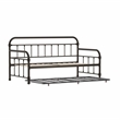 Hillsdale Furniture Kirkland Metal Twin Daybed with Roll Out Trundle Dark Bronze