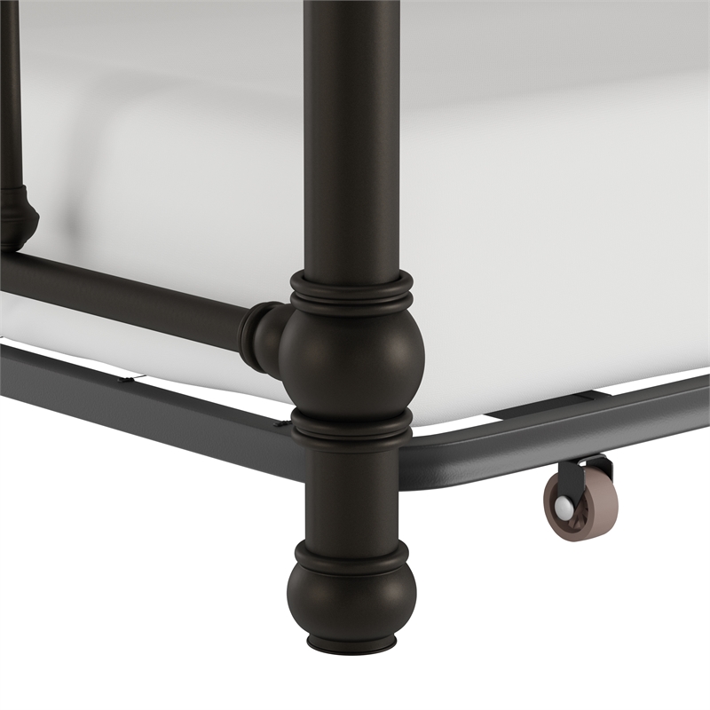 Hillsdale Furniture Kirkland Metal Twin Daybed with Roll Out Trundle Dark Bronze