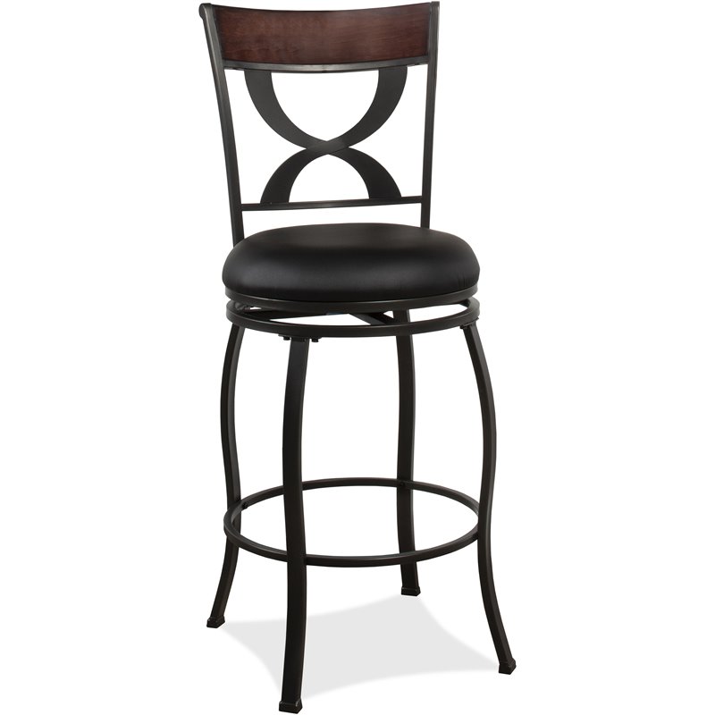 Stockport Swivel Counter Stool in Pewter Cymax Business